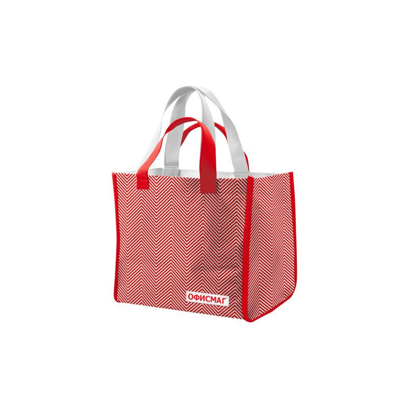 Сумка хозяйственная до 20кг, 39x45x21см, 4 ручки, глянцевая полиэстровая ткань, ОФИСМАГ 700239