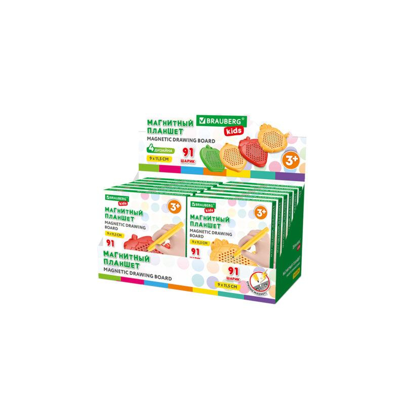 Магнитный планшет MAGPAD MINI для рисования 9х11,5 см, 91 шарик, ассорти, BRAUBERG KIDS 665106