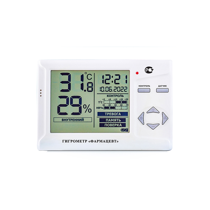 Гигрометр-термометр электронный    ФАРМ-СИБ ТМФЦ-101 с поверкой РФ