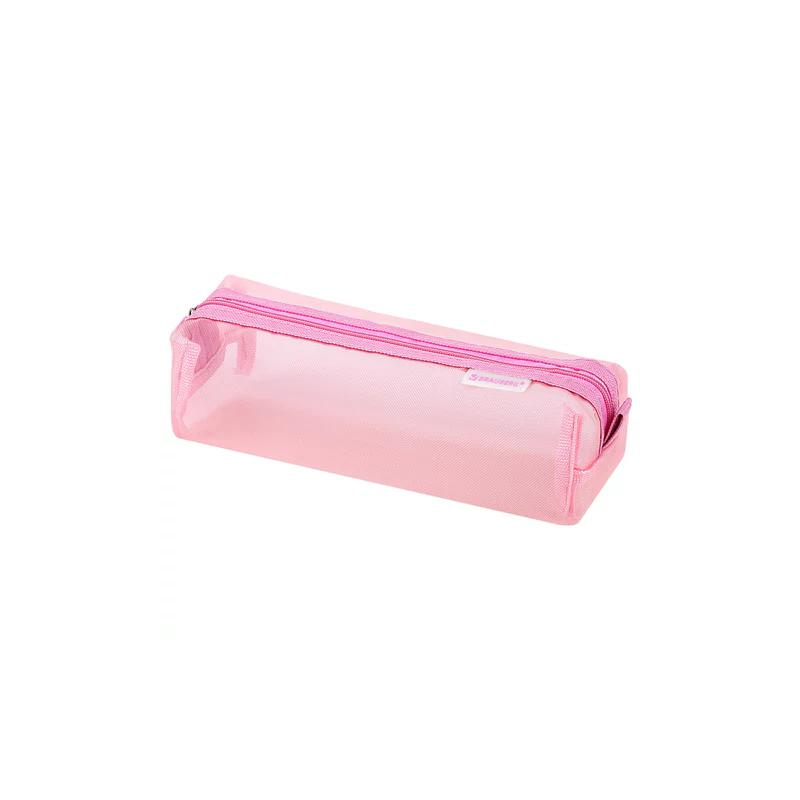 Пенал-тубус BRAUBERG сетка, 22х5х5 см, розовый, 272235