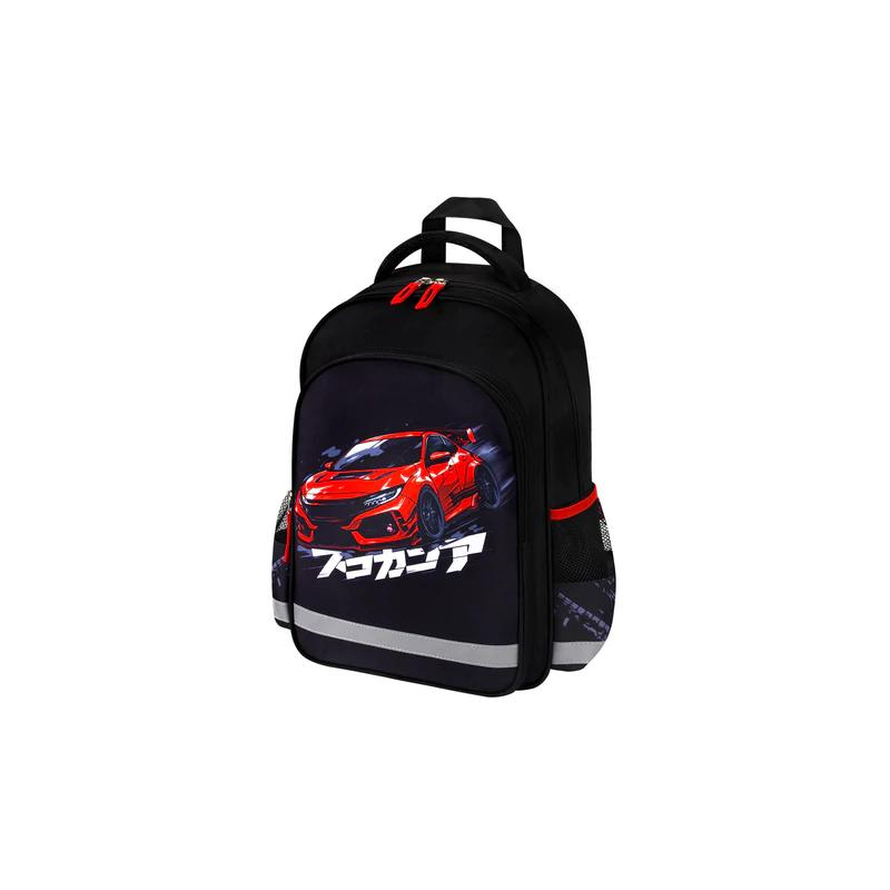 Рюкзак ПИФАГОР SCHOOL, 1 отделение, 3 кармана, Street race, 38x28х14 см, 273169