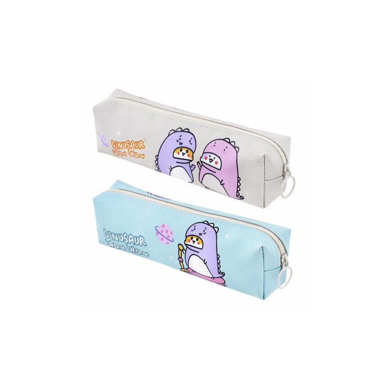 Пенал мягкий ПИФАГОР 1 отделение, ПВХ, ассорти Dinos, 20x6х4 см, 273823