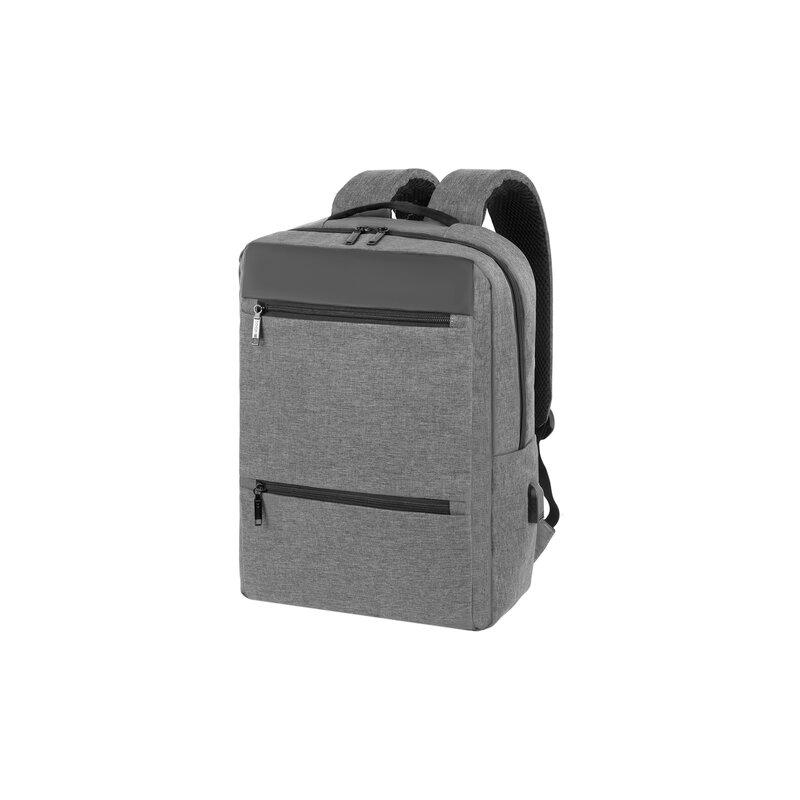 Рюкзак HEIKKI PANEL (ХЕЙКИ), отделение для ноутбука, USB-порт, серый, 44x30x13 см, 273903