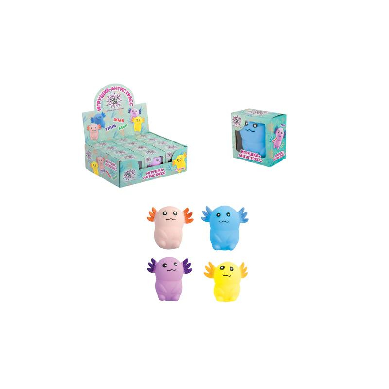 Игрушка-антистресс АКСОЛОТЛЬ, 8 см, ассорти, 4 цвета, дисплей, JOLLY JOT (ДЖОЛЛИ ДЖОТ), 665806