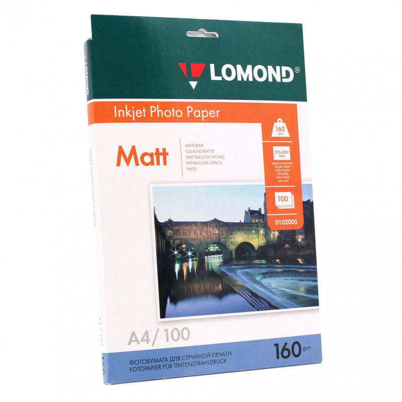 Lomond A4 160г/м2 матовая (100л) (0102005)