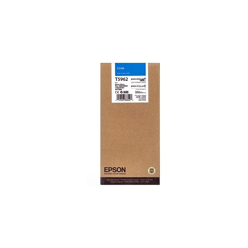 Картридж струйный Epson T5962 голубой (C13T596200)