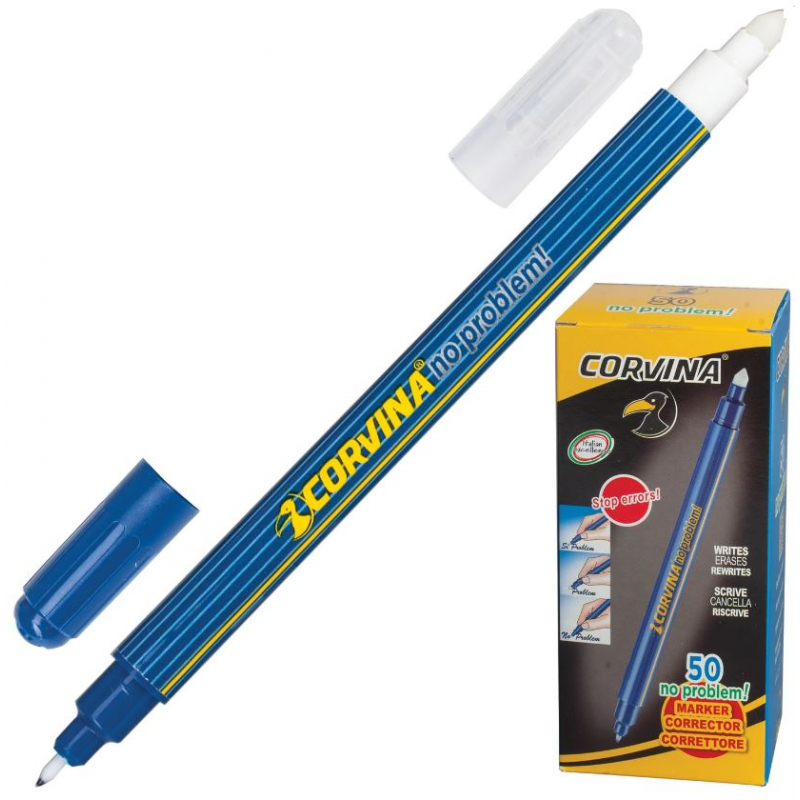 Ручка капиллярная стираемая CORVINA  'No Problem' синяя, 0,7мм (41425)