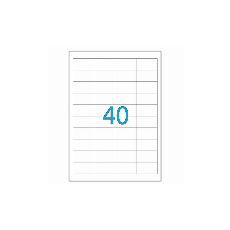 Этикетка самоклеящаяся Lomond на листе формата А4, 40 этикеток, размер 48,5х25,4 мм, белая, 50 л., 2100195, (2100195)