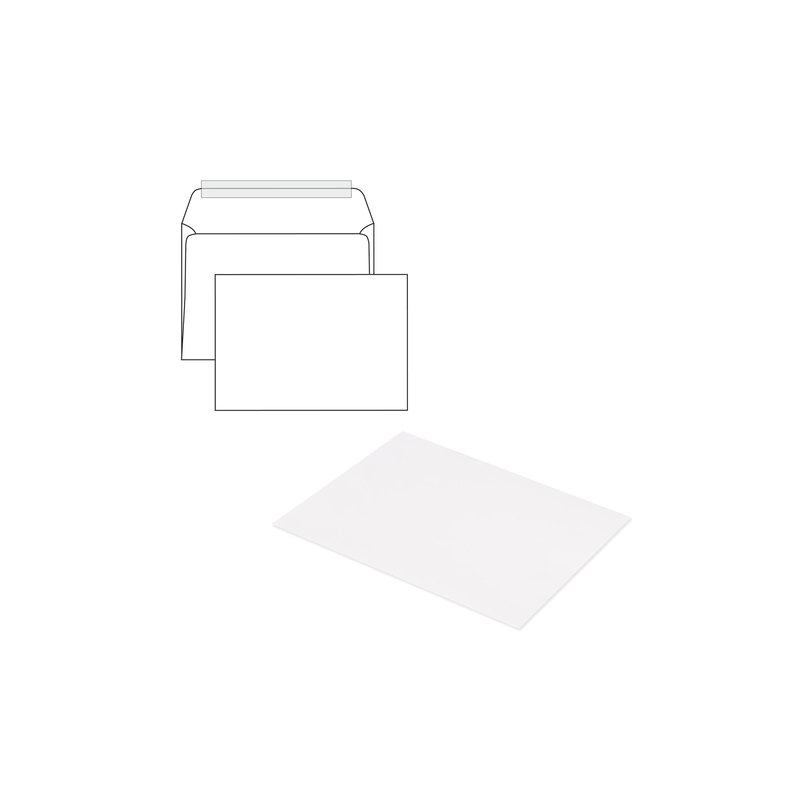 РОДИОН ПРИНТ Конверты С5, комплект 1000 шт., отрывная полоса STRIP, белые, 162х229 мм