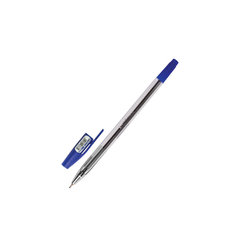 Ручка шариковая масляная ERICH KRAUSE "Ultra-10", корпус прозрачный, узел 0,7 мм, линия 0,26 мм, синяя, 13873