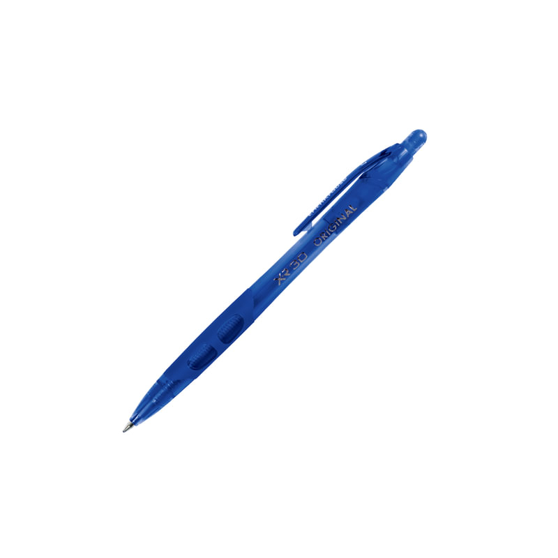 Ручка шариковая автоматическая ERICH KRAUSE "XR-30", корпус синий, узел 0,7 мм, линия 0,35 м, синяя, 17721