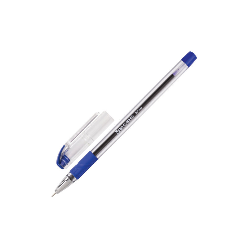 Ручка шариковая масляная BRAUBERG "Max-Oil", игольчатый узел 0,7 мм, линия 0,35 мм, синяя, 141701