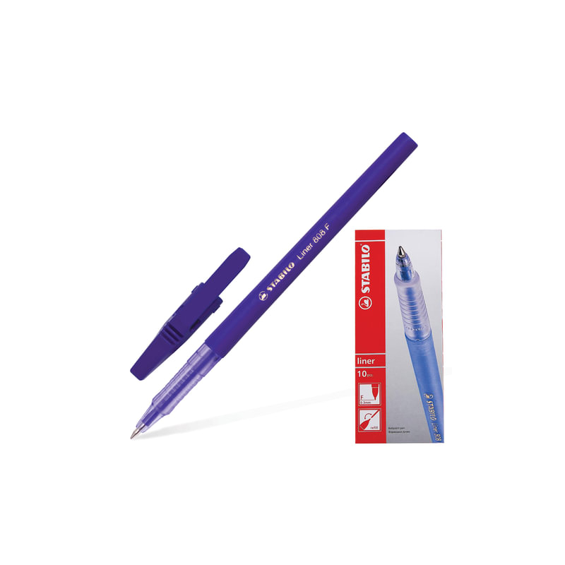 Ручка шариковая Stabilo "Liner", корпус фиолетовый, узел 0,7 мм, линия 0,3 мм, фиолетовая, 808/55