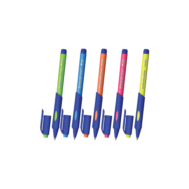 Ручка шариковая масляная ERICH KRAUSE "Ergoline Kids", корпус ассорти, узел 0,7 мм, линия 0,35 мм, синяя, 41539