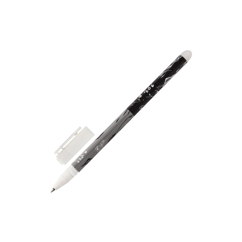 Ручка стираемая гелевая ПИФАГОР корпус двухцветный, узел 0,5 мм, линия 0,35 мм, черная, 100