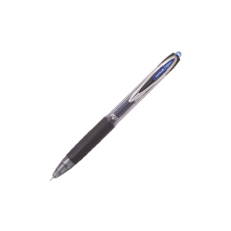 Ручка гелевая автоматическая UNI -BALL "Signo", корпус тонированный, узел 0,7 мм, линия 0,4 мм, синяя, UMN-207 BLUE