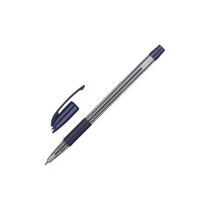 Ручка шариковая масляная PENTEL "Bolly", узел 0,5 мм, линия 0,25 мм, резиновый упор, синяя, BK425-CN
