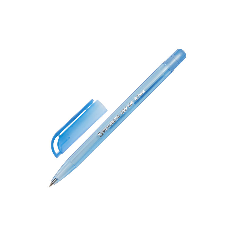 Ручка шариковая масляная BRAUBERG "Olive Pen Tone", корпус тонированный, узел 0,7 мм, линия 0,35 мм, синяя, OBP134