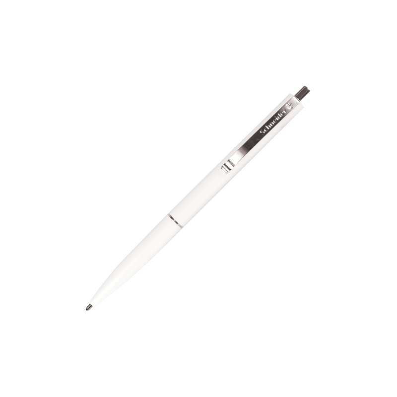 Ручка шариковая автоматическая SCHNEIDER "K15", корпус белый, узел 1 мм, линия 0,5 мм, синяя, 130820