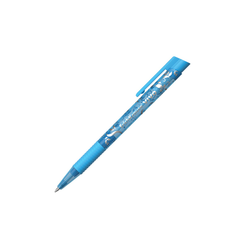 Ручка шариковая автоматическая ERICH KRAUSE "Vivo Spring", узел 0,7 мм, линия 0,35 мм, упор, синяя, 45024