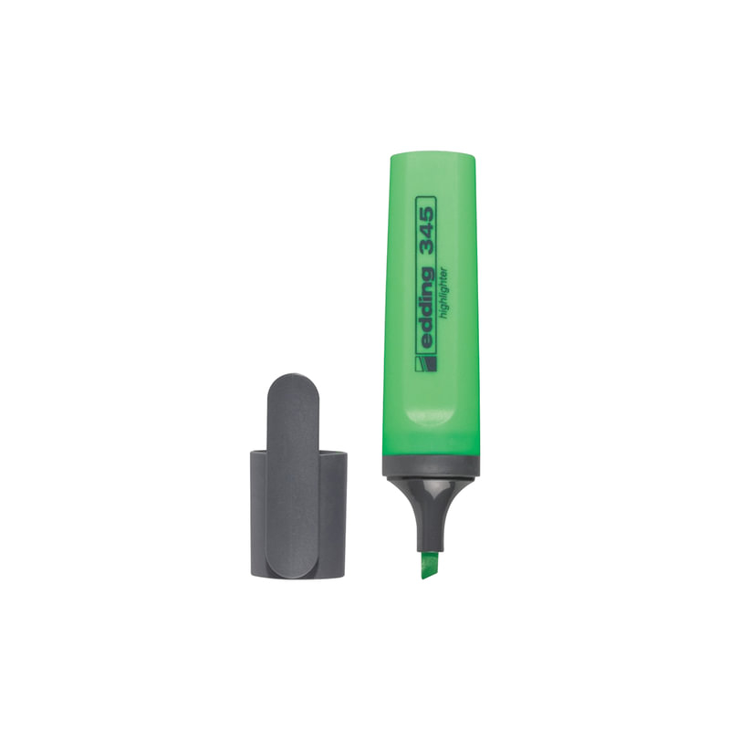 Текстмаркер EDDING 345, 2-5 мм, скошенный наконечник, светло-зеленый, E-345/11