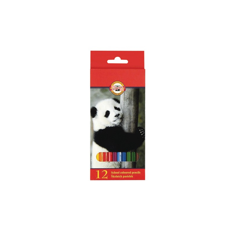 Карандаши цветные Koh-I-Noor "Animals", 12 цветов, грифель 2,8 мм, заточенные, европодвес, 3552012008KSRU