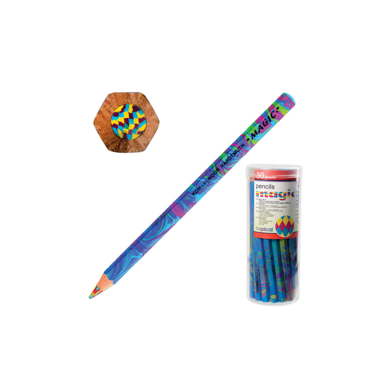 Карандаш с многоцветным грифелем Koh-I-Noor 1шт., Magic "Tropical", 5,6 мм, заточенный, 3405002031TD