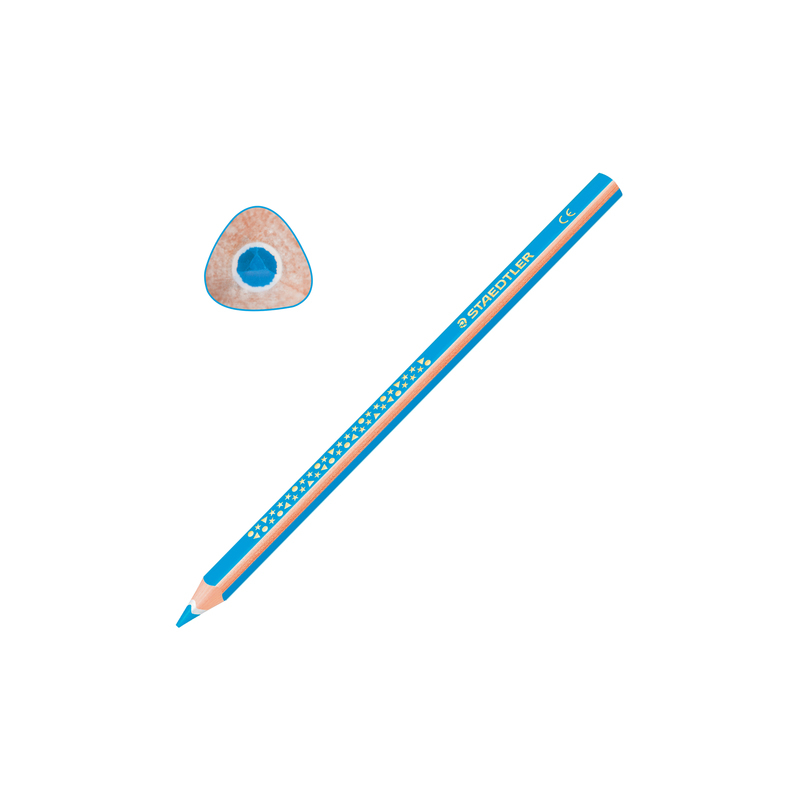 Карандаш цветной утолщенный STAEDTLER "Noris club", 1 шт., трехгранный, грифель 4 мм, голубой, 1284-30