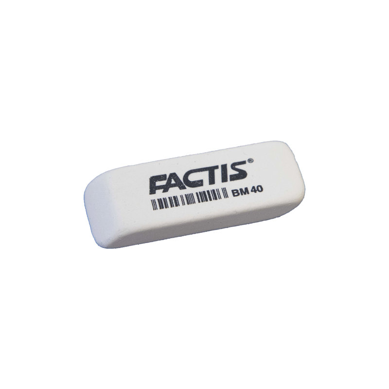 Резинка стирательная FACTIS мягкая для карандаша со скошенным краем, 52,5х19,5х8,5 мм, BM40