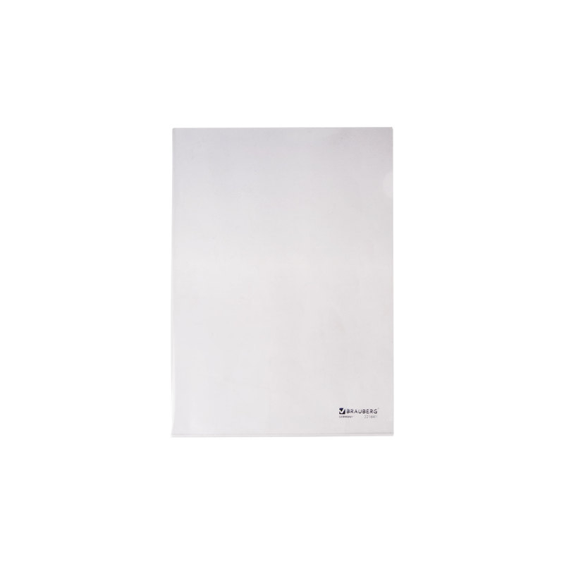 Папка-уголок жесткая BRAUBERG прозрачная, 0,15 мм, 221641