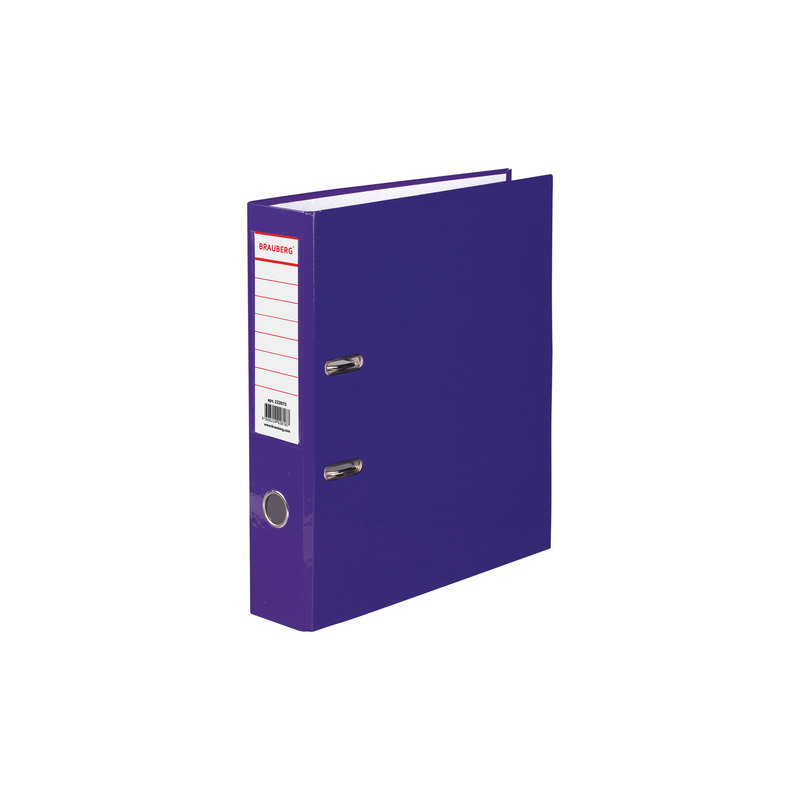 Папка-регистратор BRAUBERG ламинированная, 80 мм, фиолетовая, 222073