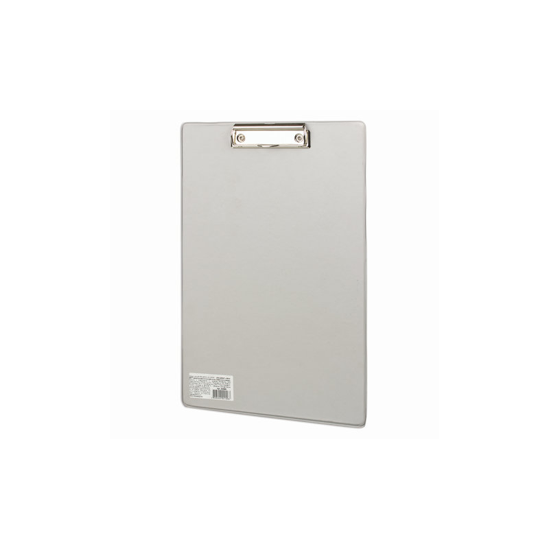 Доска-планшет BRAUBERG "Comfort" с верхним прижимом, А4, 23х35 см, картон/ПВХ, серая, 222661