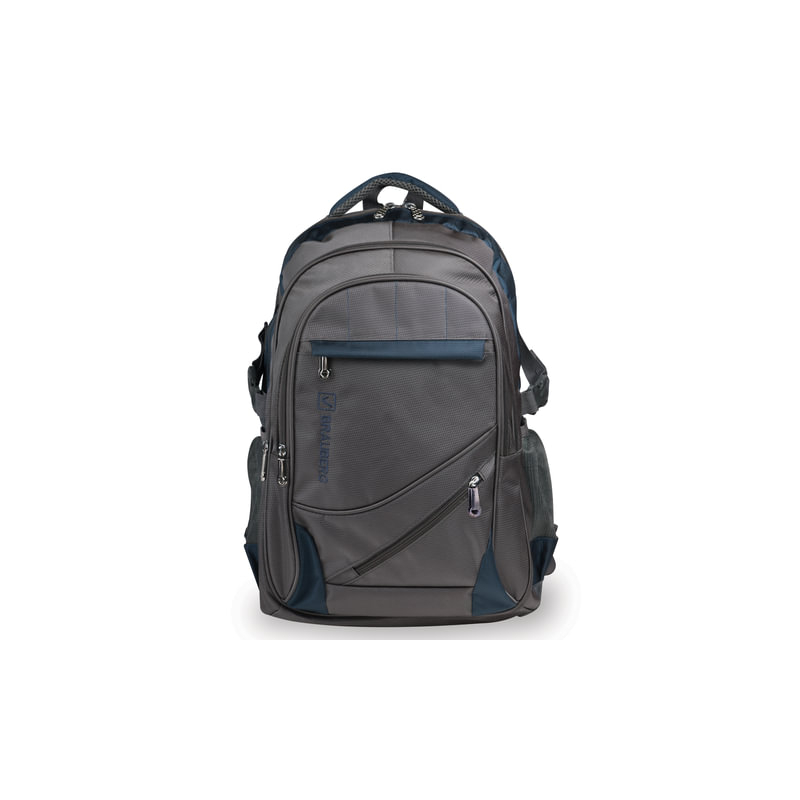 Рюкзак для школы и офиса BRAUBERG "MainStream 1", 35 л, размер 45х32х19 см, ткань, серо-синий, 224445