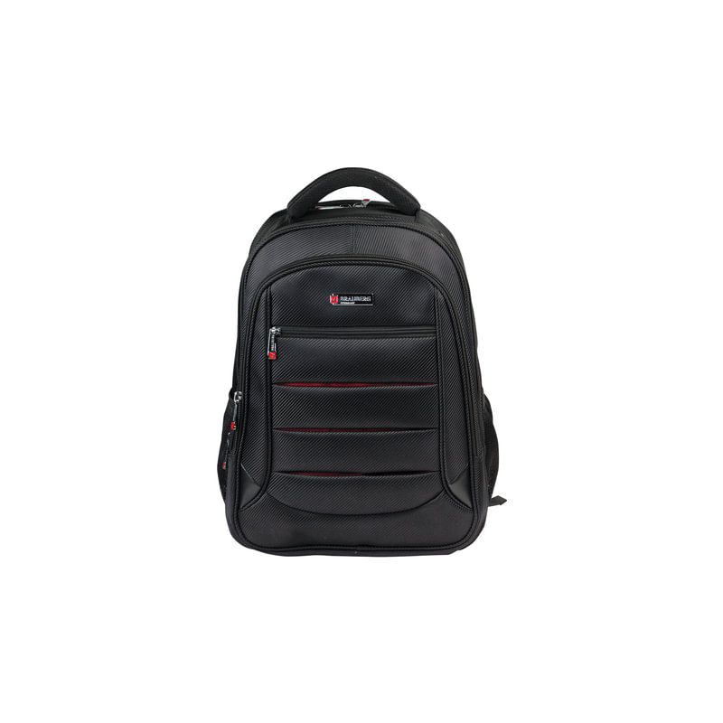 Рюкзак для школы и офиса BRAUBERG "Flagman", 35 л, размер 46х35х25 см, ткань, черно-красный, 224454