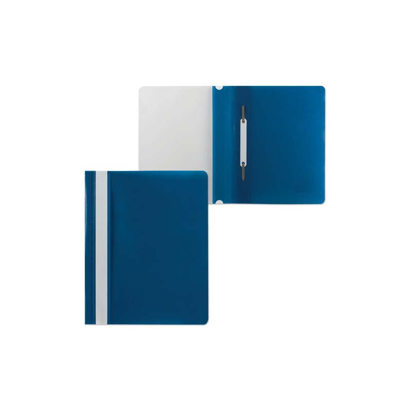 Папка-скоросшиватель пластиковый BRAUBERG А5, 130/180 мкм, синий, 224801