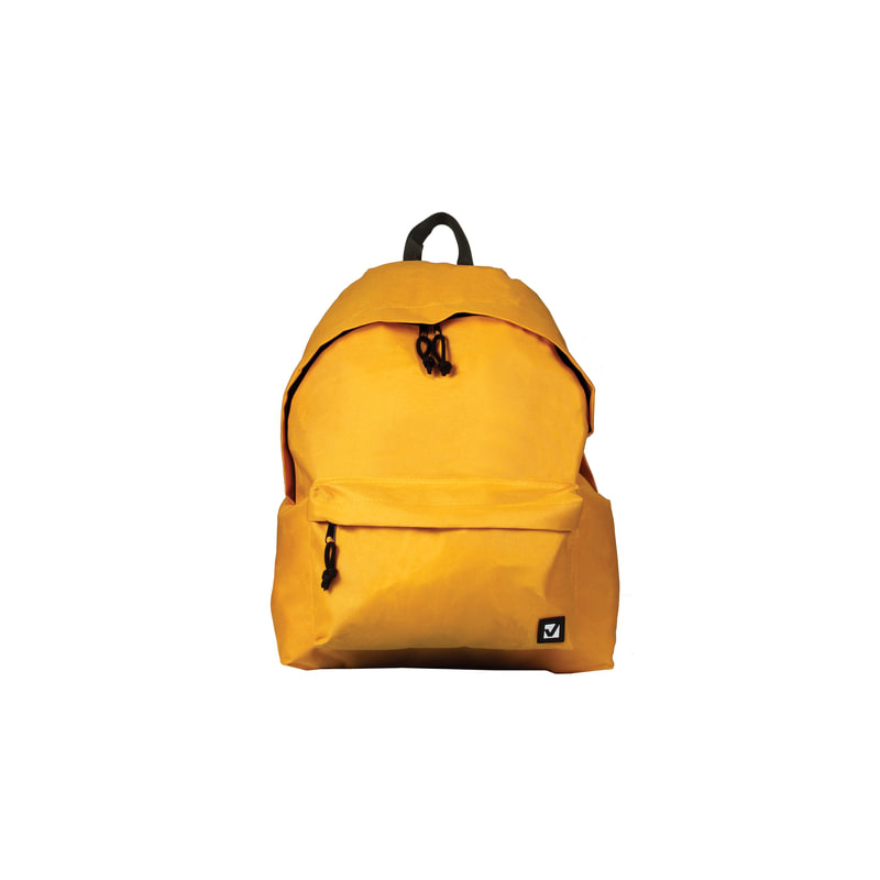 Рюкзак BRAUBERG универсальный, сити-формат, один тон, желтый, 20 литров, 41х32х14 см, 225378