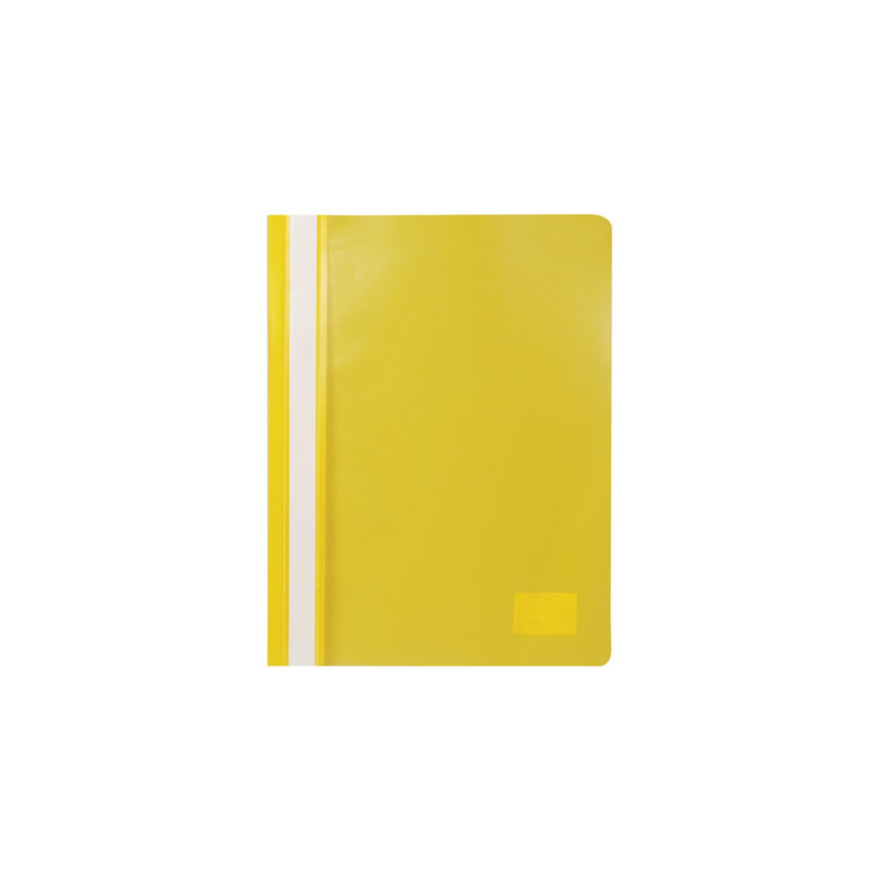 Скоросшиватель пластиковый STAFF А4, 100/120 мкм, желтый, 225731