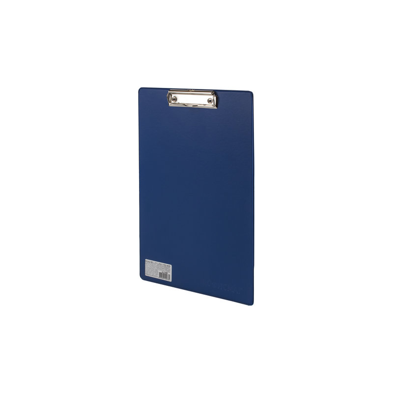 Доска-планшет ОФИСМАГ с верхним прижимом, А4, 23х35 см, картон/ПВХ, синяя, 225987