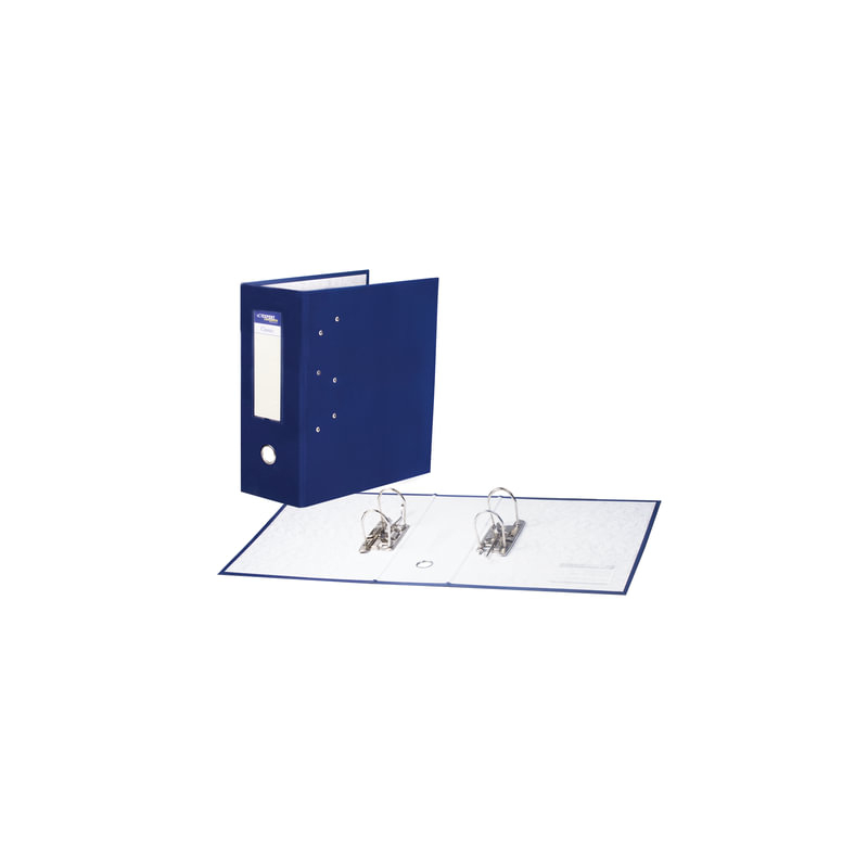   Папка-регистратор с двумя арочными механизмами (до 800 листов), покрытие ПВХ, 125 мм, синяя