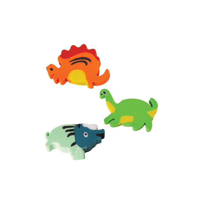 Резинка стирательная ПИФАГОР "Динозаврики", 35x23x5 мм, цветная, фигурная, 226536