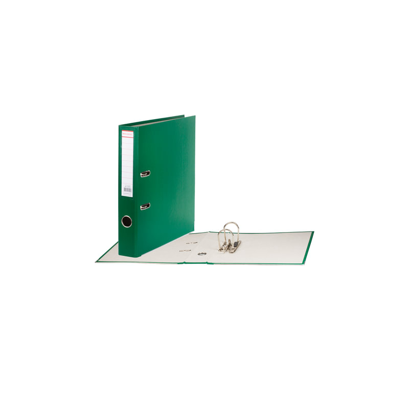 Папка-регистратор с покрытием из полипропилена, 50 мм, прочная, с уголком, BRAUBERG зеленая, 226591