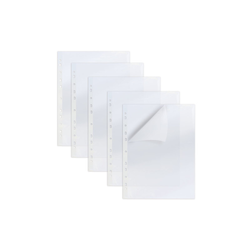 BRAUBERG Папки-уголки с перфорацией прозрачные, до 40 листов, плотные 0,18 мм, комплект 10 шт., 226827