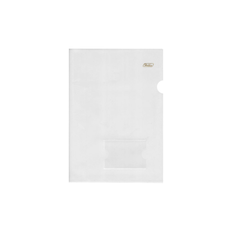 Hatber Папка-уголок с карманом для визитки, А4, прозрачная, 0,18 мм, AGкм4 00100, V246931