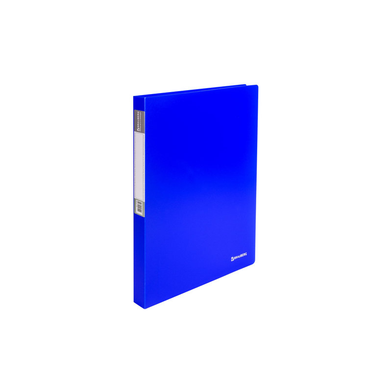 Папка на 2 кольцах c внутренним карманом BRAUBERG "Neon", 25 мм, неоновая, синяя, до 120 листов, 0,7 мм, 227459