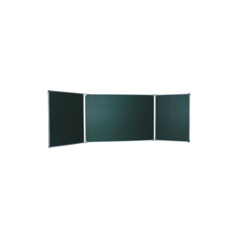 Доска BOARDSYS для мела магнитная, 100х150/300 см, 3-элементная, 5 рабочих поверхностей, зеленая, ТЭ-300М, 231692
