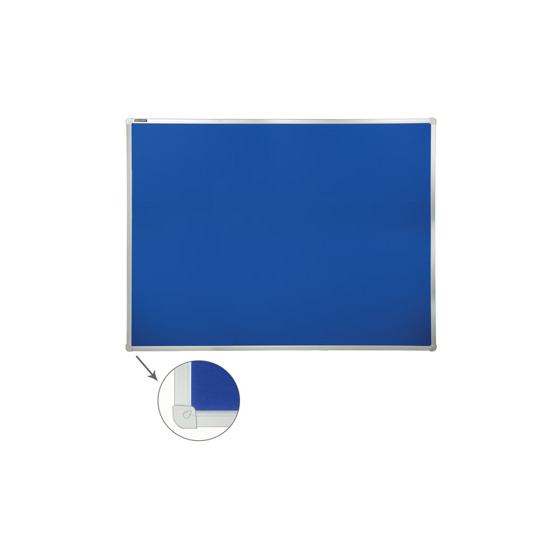 Доска BRAUBERG  c текстильным покрытием для объявлений, 90х120 см, синяя, 231701