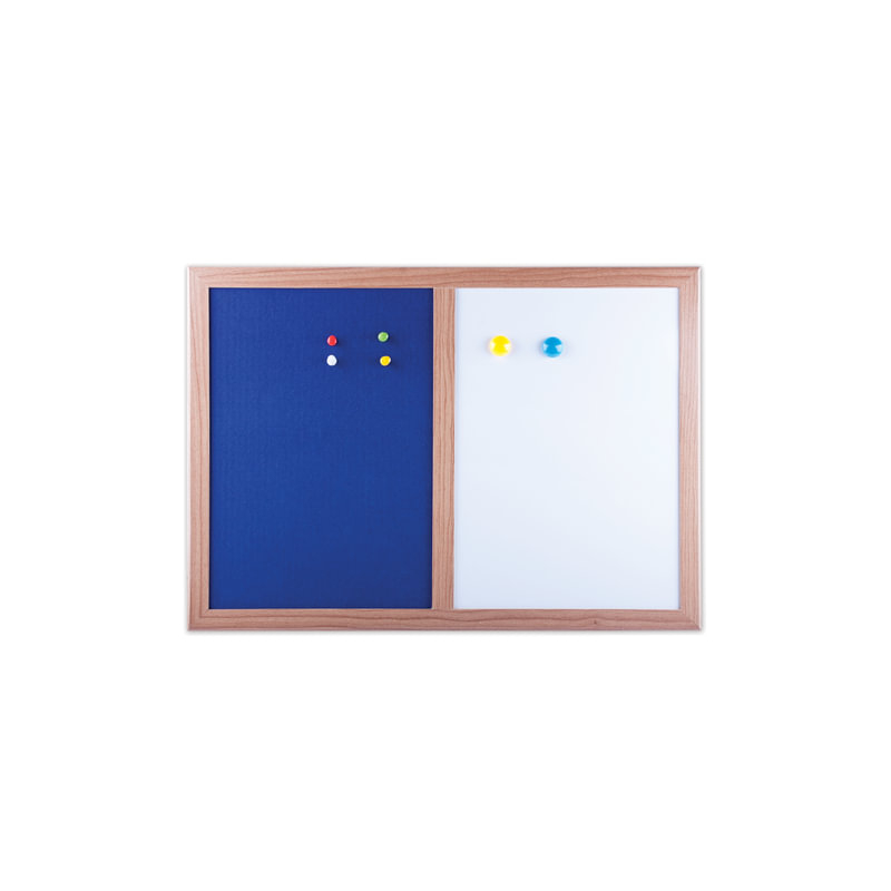 Доска BRAUBERG магнитно-маркерная с текстильным покрытием, для объявлений А3, 342х484 мм, синяя/белая, 231995