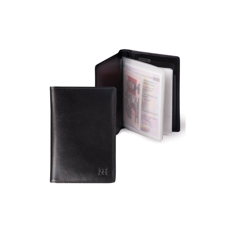 Бумажник водителя SERGIO BELOTTI натуральная кожа, 6 пластиковых карманов, черный, 1423