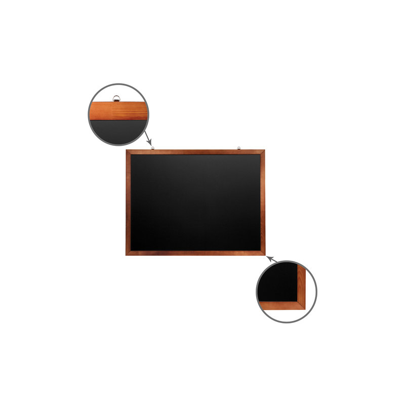 Доска BRAUBERG для мела магнитная, 90х120 см, черная, деревянная окрашенная рамка, 236893