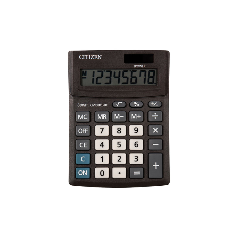 Калькулятор Citizen BUSINESS LINE CMB801BK, настольный, 8 разрядов, двойное питание, 100x136 мм